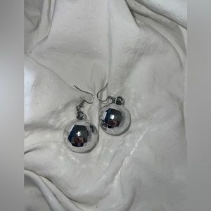 Silver Mirrorball Earrings